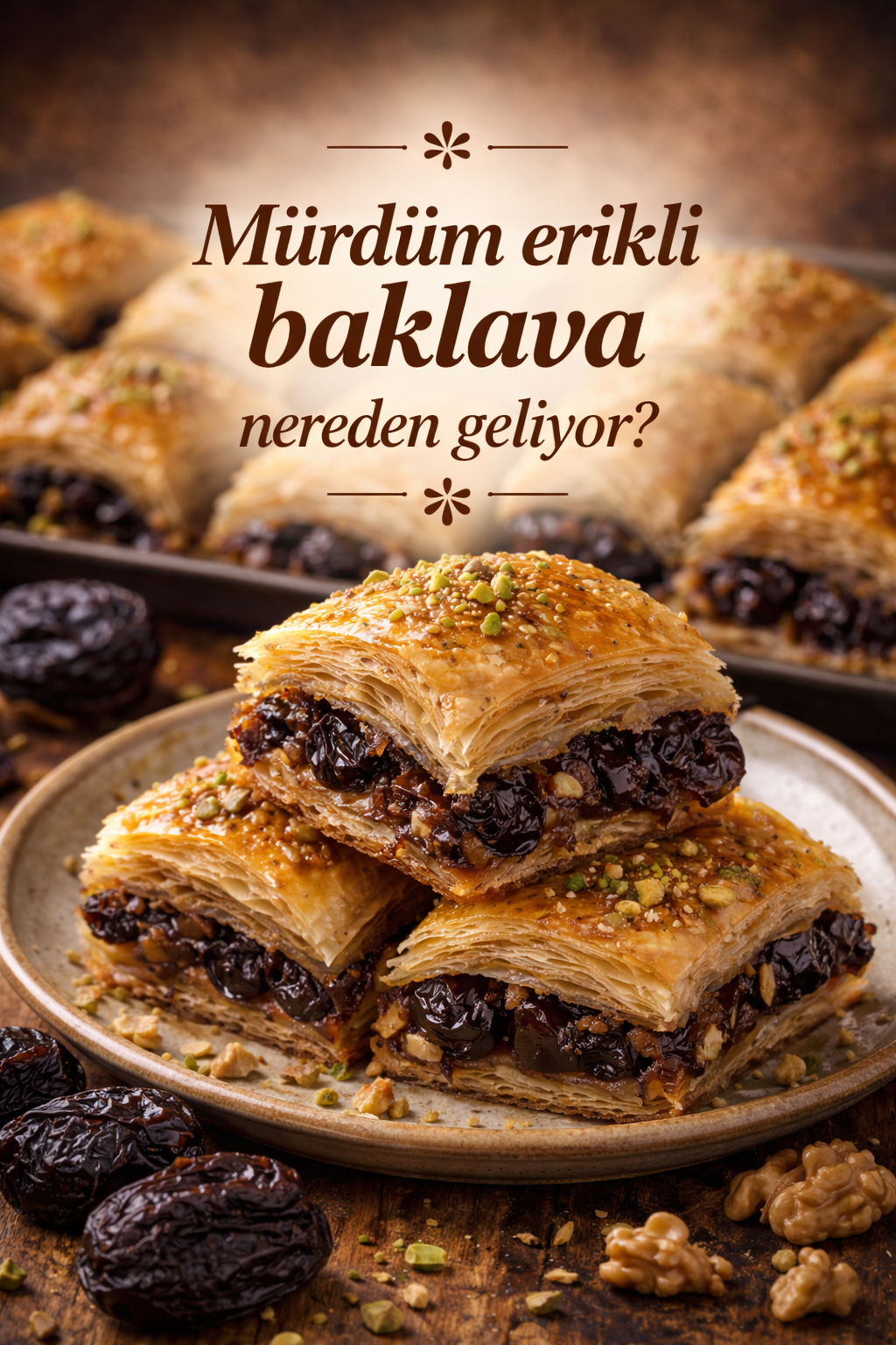 Mürdüm eriği ve ceviz dolgulu geleneksel Boşnak baklavası, ince katmanlı yufkaları ve şerbetli yapısıyla Bosna mutfağının sevilen tatlılarından biridir.
